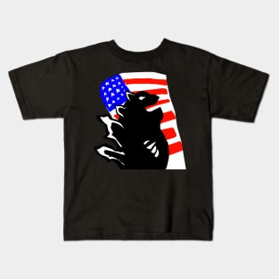 Godzilla flag Kids T-Shirt